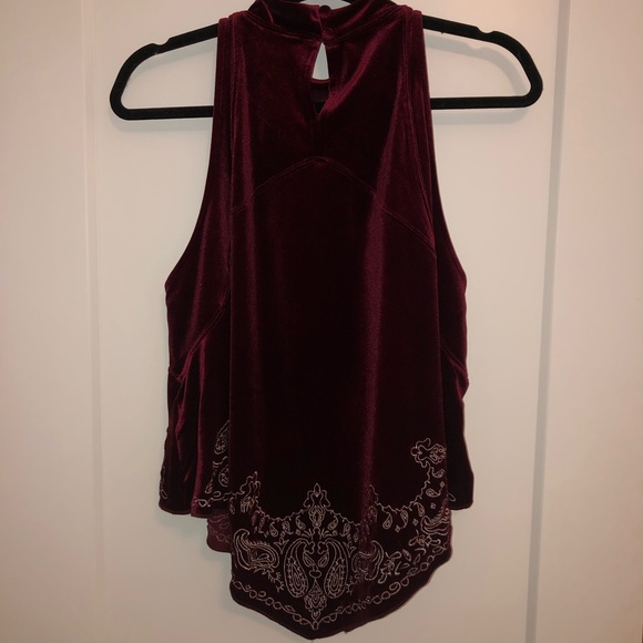 Free People Velvet Embroidered Detail Tank - Picture 2 of 5